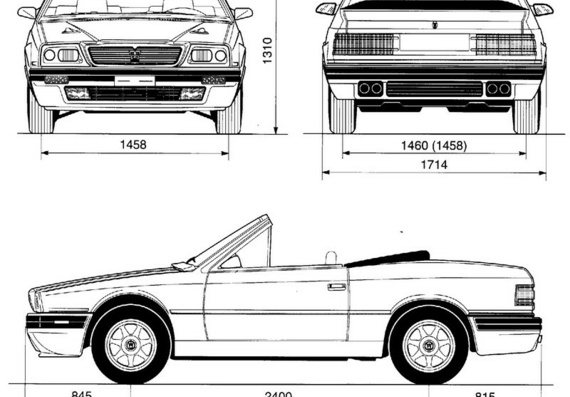Maserati Spyder (1992) (Мазерати Спайдер (1992)) - чертежи (рисунки) автомобиля